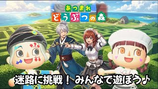 【あつ森】#175 リスナー島の迷路に挑戦！他にも虫、魚、海の幸、採取に交流！みんなで楽しくあつ森♪