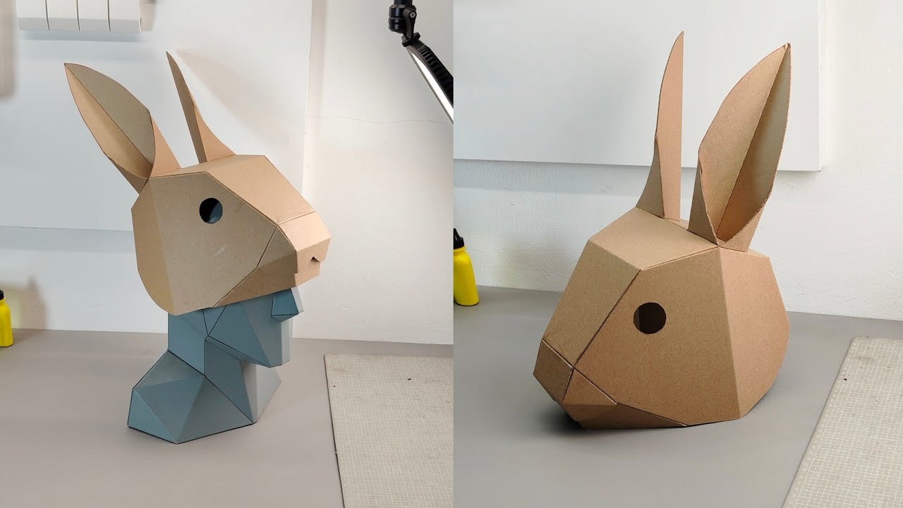 Cute Rabbit Hat / Hare Hat Cardboard Template – DIY Costume and Carnivals Pattern (PDF, Resizeable) – Craft No. 3522 Video Walkthrough