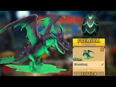 GREENKEEP Max Level 124 Titan Mode - New Premium Rockstomper - Dragons:Rise of Berk New Update