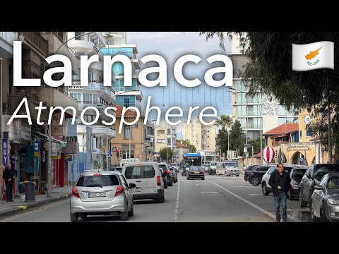 🇨🇾 Larnaca City Walk and Atmosphere in 4K | Cyprus