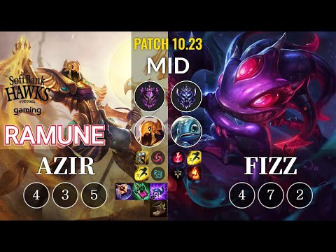 SHG Ramune Azir vs Fizz Mid - KR Patch 10.23