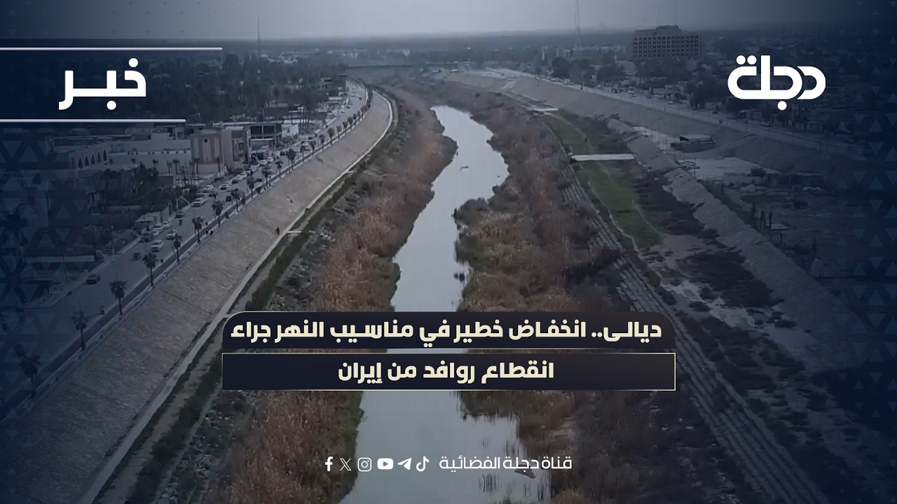 فيديو | ديالى.. انخفاض خطير في مناسيب النهر جراء انقطاع روافد من إيران