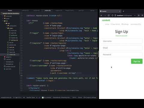 ClojureScript for React Developer - 16. Reitit Nested Routing + Profile Page
