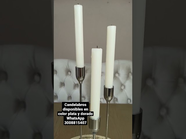 Vídeo relacionado con Ciieeo Candelabro Menorah De 7 Brazos Dorado Metalizado 6.69X5.31X2.95In Decoración para Hogar Fiesta Cena Luz De Velas Regalo