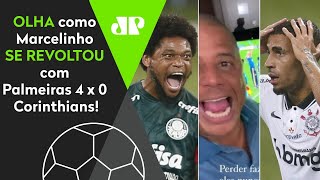 ‘Não pode, po***!’ Olha como Marcelinho Carioca se revoltou após Palmeiras 4 x 0 Corinthians