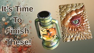 #236 Resin Lantern & Dragon Book - "Jeeze Billie, Just Finish These'!