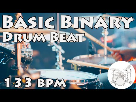 Play along drums - Binary 133 bpm // Batería Para Tocar - Binario 133 bpm