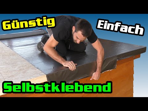 Flachdach abdichten | Kaltklebende Aluminium-Dachbahn | #4.Teil