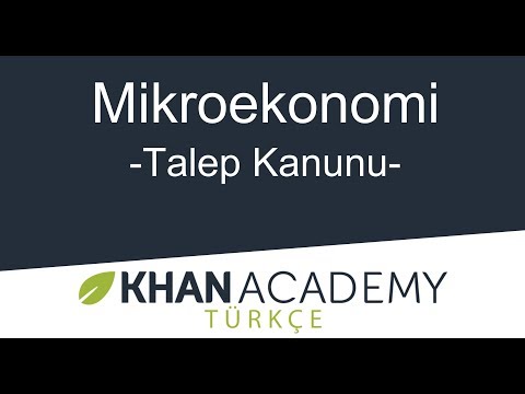 Talep Kanunu (Mikroekonomi / Arz, Talep ve Piyasa Dengesi)