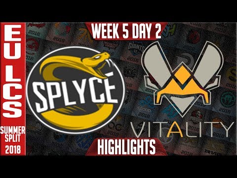 SPY vs VIT Highlights | EU LCS Summer 2018 Week 5 Day 2 | Splyce vs Vitality