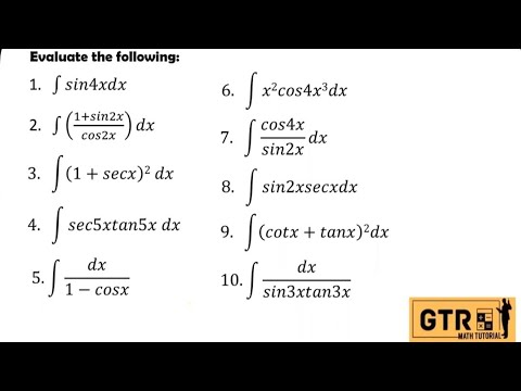 INTEGRATION OF TRIGONOMETRIC FUNCTIONS