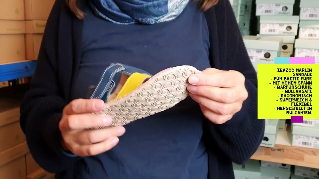Zeazoo Marlin Barfuß-Sandale für mittelbreite bis breite Füße mit einem hohen Spann
