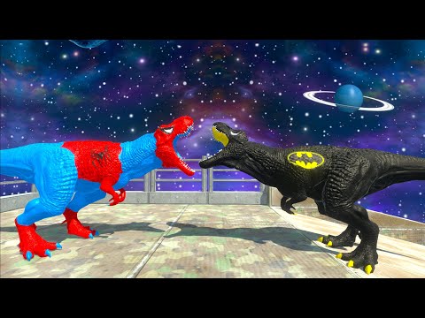 BATMAN T-REX DEATH CLIMB - Animal Revolt Battle Simulator