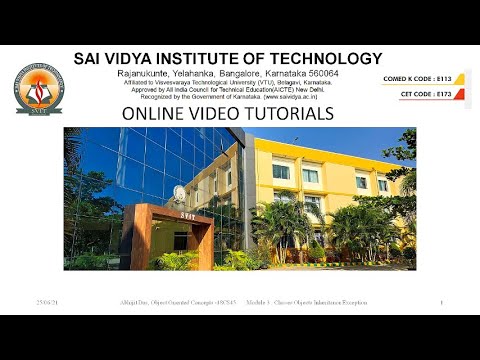 Object Oriented Concepts 18cs45 Java Multi Threading Part 3
