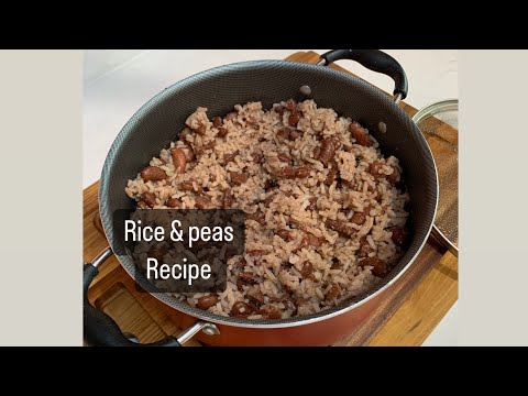 Authentic Rice & Peas | How to cook Rice & Peas | How Jamaicans cook rice & peas