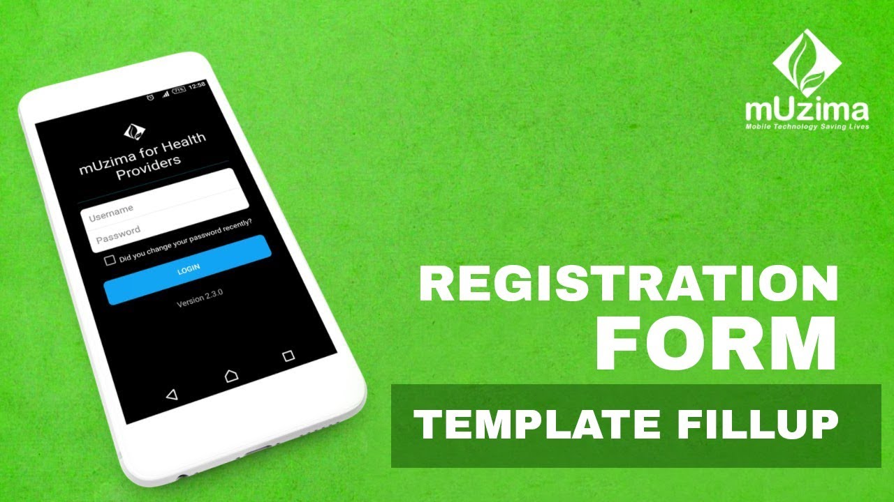 Fill out registration form template