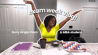 realistic exam week vlog as a single mom & mba student | work, studying, productivity