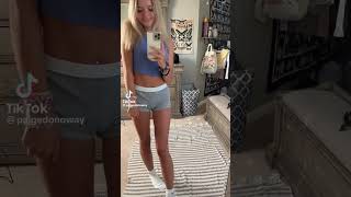 blonde girl tease #shorts #blonde #camel #toe #tight #shorts