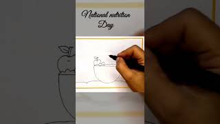 National Nutrition Week Poster drawing| World Food Day drawing| Healthy Diet chart Drawing|Food chat