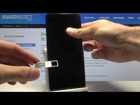 Cómo insertar tarjeta SIM y tarjeta de memoria en NOKIA 3.4 - colocar chip y microSD