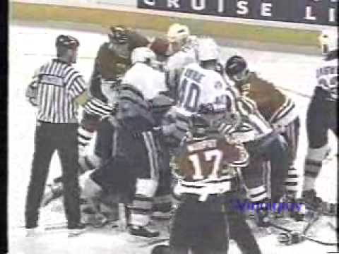 Sharks - Blackhawks scrum 2/11/94