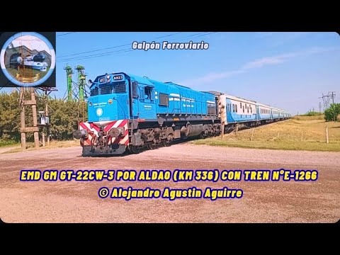 EMD GM GT-22CW-3 A923 por Aldao (Km 336) con Tren N°E-1266 (14-01-2026)