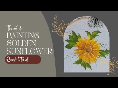 Learn how to paint Sunflower in easy way, step by step 