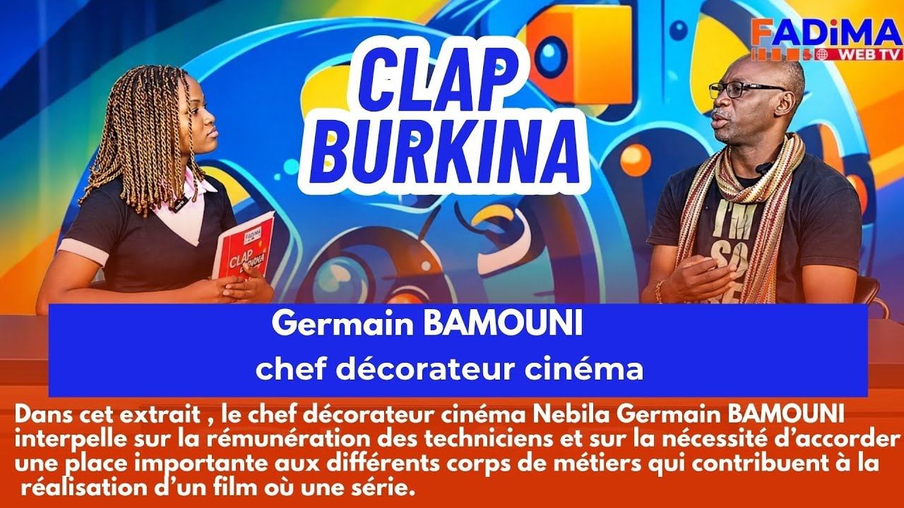  le chef décorateur cinéma Nebila Germain BAMOUNI interpelle sur la rémunération des techniciens 