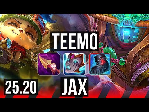 TEEMO vs JAX (TOP) | Godlike | KR Master | 25.20
