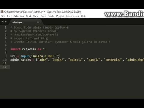 Speed Code Admin Finder Python 12 Lines