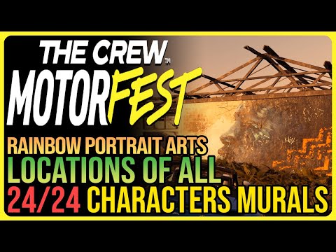 All 24 Characters Murals The Crew Motorfest - Rainbow Portrait Arts