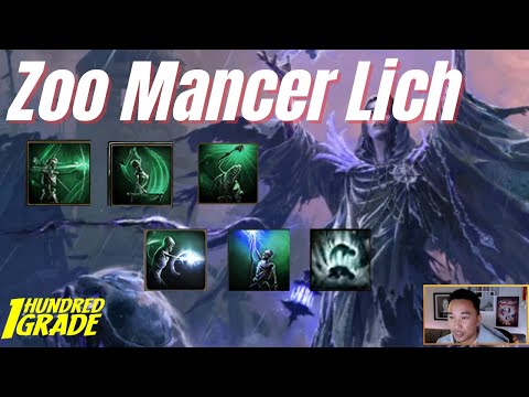 Zoo Summoner Lich Build Rituals, Breach, Expedition, Delerium, Bosses Fast Clear T16.