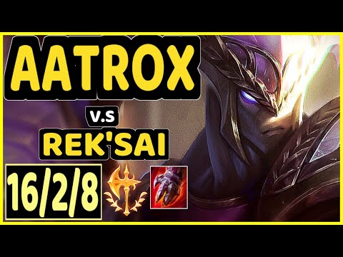 NJI (AATROX) vs REK'SAI - 16/2/8 KDA JUNGLE GAMEPLAY - EUW Ranked GRANDMASTER