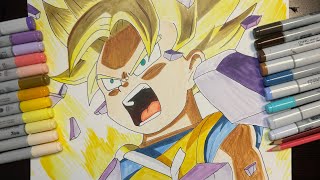 【ドラゴンボール】孫悟空ダイマ描いてみた | Drawing Goku DAIMA | Copic #ドラゴンボール #drawing #dragonball