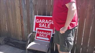 WDS Premium 4 Pack Garage Sale Signs With Stakes