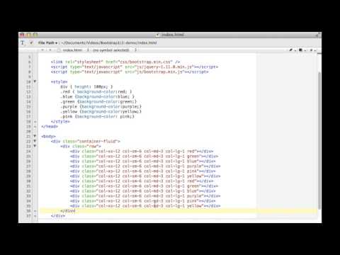Bootstrap 3.1 Tutorial 2 - Grid Layouts, Offsets, and Responsive