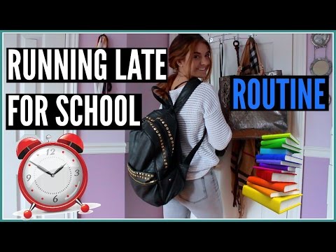 Running Late For SCHOOL Morning Routine:Hair, Makeup + Outfit IDEA Video