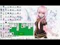 Winning Windows XP Spider Solitaire With Megurine Luka Wallpaper