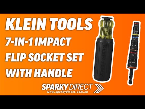 Klein Tools 32900R | 7-in-1 Impact Flip Socket Set with Handle