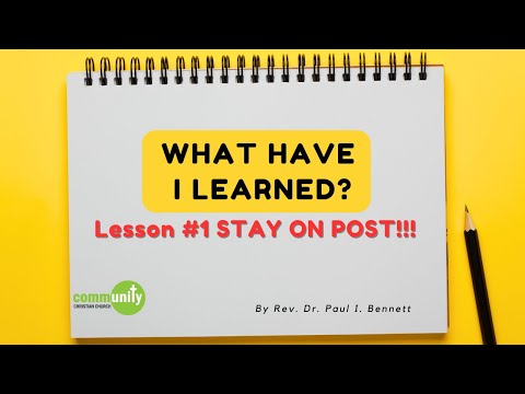 WHAT HAVE I LEARNED? Lesson #1 STAY ON POST!!!  (FULL SERVICE)
