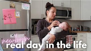 REAL DAY IN THE LIFE OF WITH A NEWBORN | mom of 3
