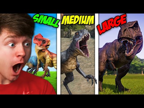 SMALL vs MEDIUM vs LARGE DINOSAUR BATTLE ROYALE! - Jurassic World Evolution 2