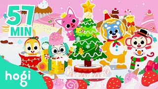 🏠 Up on the Housetop | Christmas Carols for Kids | Compilation | Nursery Rhymes | Play with Hogi