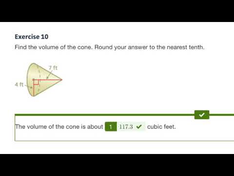 8th Grade 8.2 Volume Of Cones Exercises Big Ideas Math...
