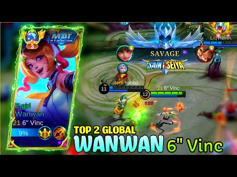 Best Build And Emblem Top 2 Global Wanwan by 6'' Vinc - Mobile Legends