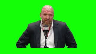 Triple H "does it feel like we're on the road to Wrestlemania now?" green screen