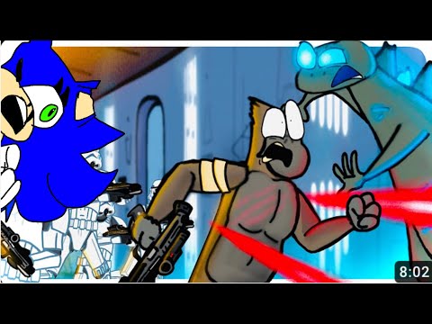 Blue Justice reacts to triangle vs monkey vs Star Wars part 34 by @BluntBrothersProductions