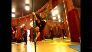 Slan & Anqella (SoVa) - First chinese pole practice (march 2013)