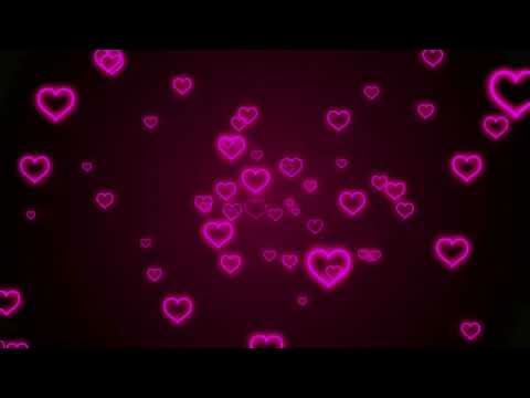 Pink Neon Light Hearts Flying💜Heart Background Video Loop [2 Hours] Animated Background