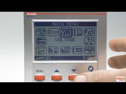 Video FLUSH-MOUNT LCD MULTIMETER, EXPANDABLE, GRAPHIC 128X80 PIXEL LCD, HARMONIC ANALYSIS, AUXILIARY SUPPLY 100-440VAC/110-250VDC. MULTILANGUAGE: ITALIAN, ENGLISH, FRENCH, SPANISH AND PORTUGUESE